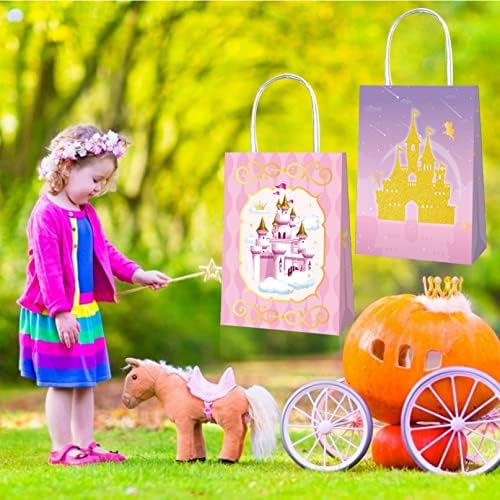 12 komada princeze zabave torbi ružičaste poklon torbe princeza Candy Torba s ručicom princeza tema rođendanski tuš svadbeni