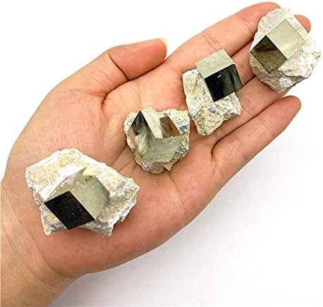 Suweile JJST 1PC Natural španjolski pirit chalkopirit kocke sirovi kamen Naučiti uzorak zacjeljivanje prirodnih kamenja i