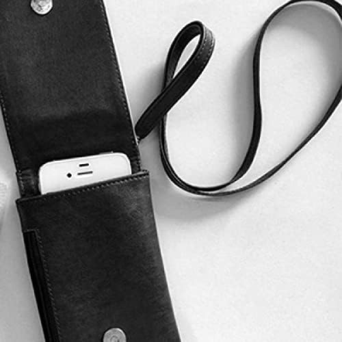 Cage s umjetničkim uzorkom Telefon torbica za novčanik Viseće mobilne vrećice Crni džep
