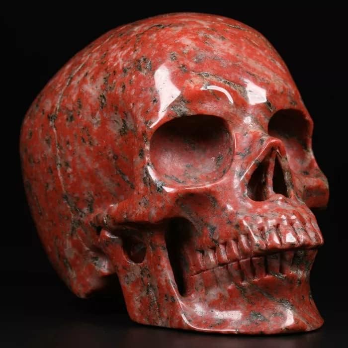 Mr.Skull 5.0 Krvobožni kamen kristalni kip lubanje, super realističan, kristalni iscjeliteljski kamen, ručno isklesani draguljasti