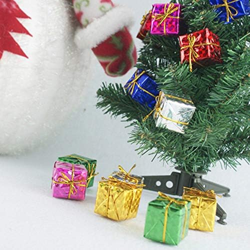 Dekor božićnog drvca 24 PCS Mini božićni niz Folija kutije za folije ručno izrađene kutije za poklon ukrasi, razne boje,