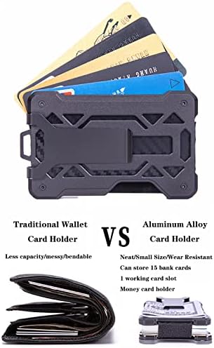 Minimalistički muški novčanik, novčanik od aluminijske legure, Ultra tanki držač kreditnih kartica, Metalna kopča za novčanik