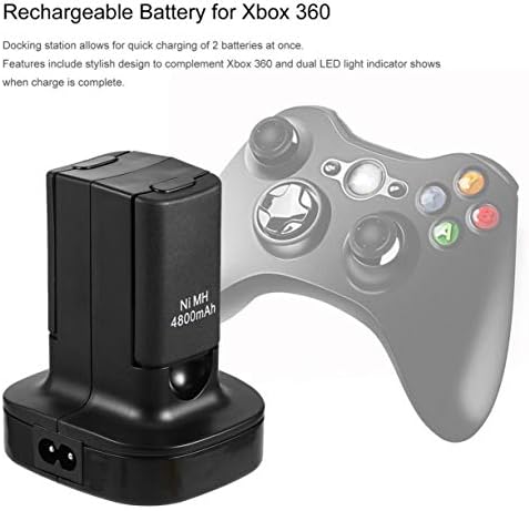 4800Mah punjač stanice punjač+2x 4800mAh punjiva baterija 968067 mm za Microsoft Xbox 360 Digital