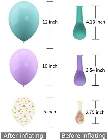 168pcs set lučnih vijenaca od balona od jednoroga ružičasti ljubičasti akvaplavi konfeti lateks baloni jednorog rođendanski