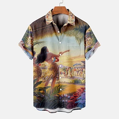 Ljetne Muške majice Muške 3.0 digitalni tisak džepna kopča s reverom majica kratkih rukava muške pamučne majice