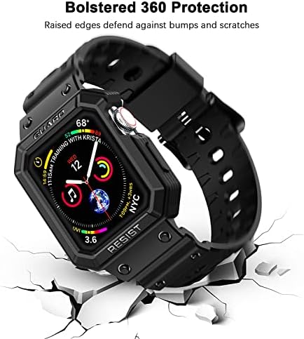 Gagabang Sports Sports otporan na šok dizajniran za Apple Watch Band s punom zaštitnom futrolom, remen za 38 mm/40 mm serije