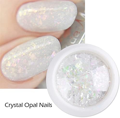 Crystal Fire Opal Flakes Sequins Purple Holografski sjajni DIY kromirani prah za proljetne nokte, JDP05