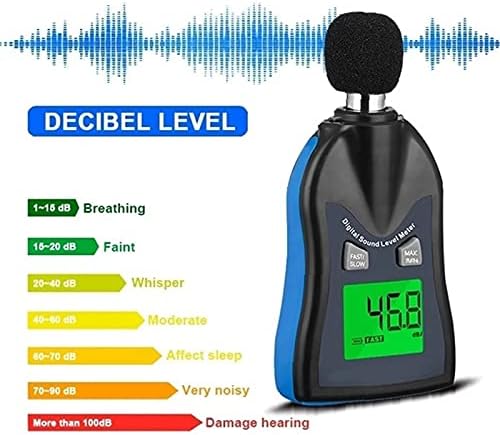WSSBK Digitalni mjerač razine zvuka 30-130db mjerača razine buke mjerni mjerni instrument testera decibel monitor