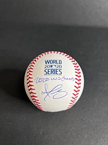 Dustin May Los Angeles Dodgers potpisao je bejzbol vs 647495 '2020 WS Champs' - Autografirani bejzbol