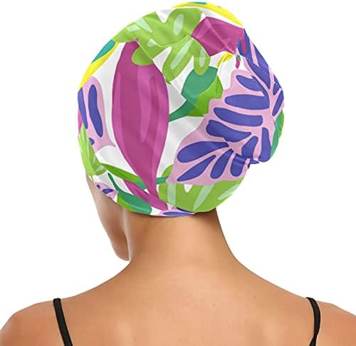 Sjeme radne kape za spavanje šešira za kapute grane tropske ljetne lišće za žensku kosu za glavu noćni omot