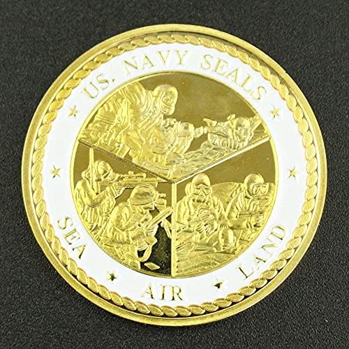 Sjedinjene Države mornaričko zapovjedništvo mornaričkih mornaričkih pečata Kolekcionarski golad pozlaćeni suvenir koin prigodni