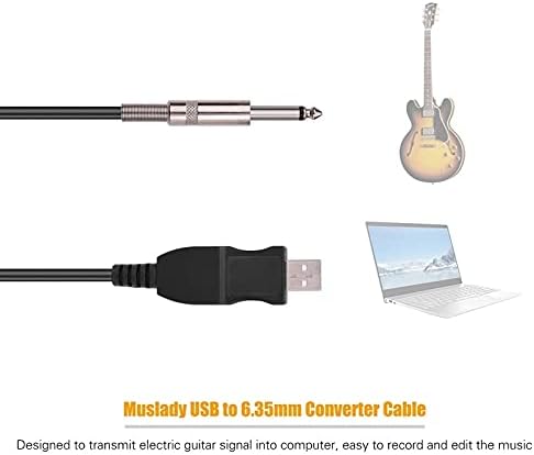 Konektori USB gitarski kabel USB sučelje muško na 6,35 mm Mono Electric Gitara Converter CABLE CONCOLE ADAPTER ADAPTER ADAPTER