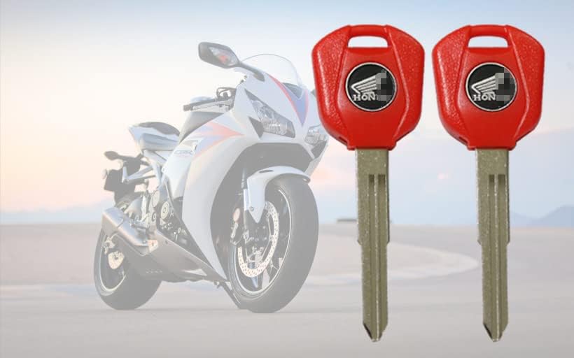 ATOPAL Motorcycle Keychain Blank Key Uncut Blade Replacement Compatible with CBR1000 RR 600RR F5 300R 400R 500R 600F F2 F3