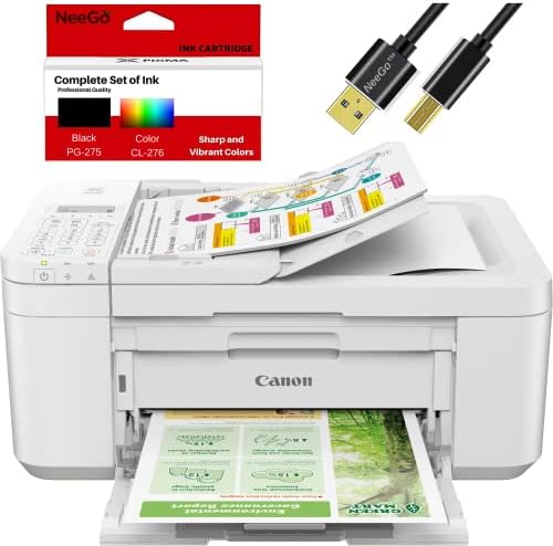 Bežični inkjet pisač sve u jednom s skenerom, fotokopirnim strojem, mobilnim ispisom i uslugom u oblaku + bonus set tinte