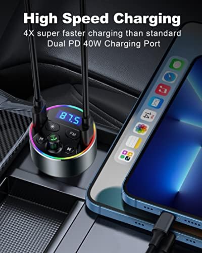 Bluetooth 5.3 FM odašiljač za nosač držača automobila i automobila