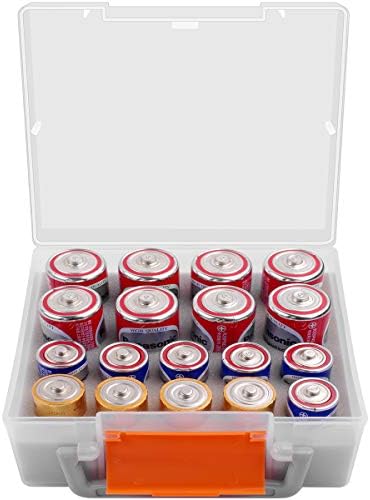 Kutija za pohranu organizatora baterija, držač garažnog kućišta za 8-bitne, 10-bitne punjive baterije