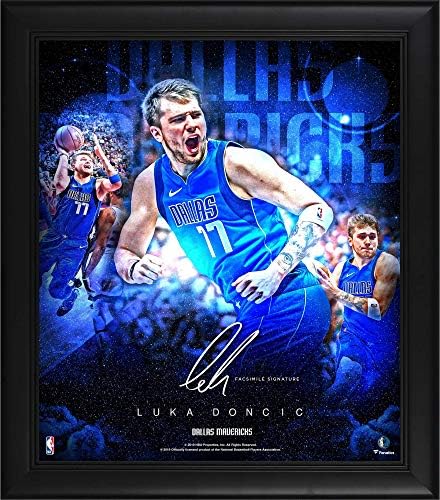 Luka Doncic Dallas Mavericks uokviren 15 x 17 zvijezde kolaža za igru ​​- faksimilni potpis - NBA plaketi i kolaže