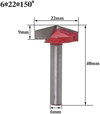 Površinski rezač za mljevenje 1 pakiranje 6 mm mjehuriće 90 stupnjeva v krajnji mlin za rezanje noža za rezanje drva za alat