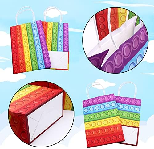 Rainbow Pop Party Goodie torbe 24 Paketi Pokloni s ručicom zabava nakloni mjehurić papir za slatkiše torbe za šarenu duginu