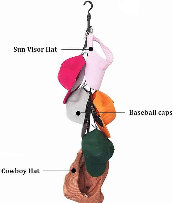 ; 2 pakiranja organizator šešira Držač stalka, 16 stezaljki ormar viseći stalci za kape vješalice za odlaganje bejzbolskih