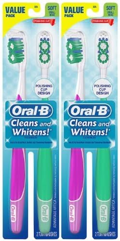 Oralna b prednost 3d bijela živopisna četkica za zube, meka - 2 ct - 2 pk