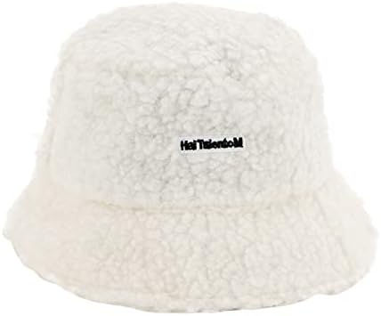 Ladies Bucket Hat ljeto jesen, zimska janjetina kosa ribari šešir Trend topli šešir ženski šešir stil topli šešir x mount