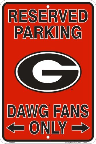 Rezervirani znak za parkiranje navijača Georgia Bulldogs, metalni, reljefni 8 12