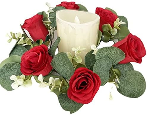 Yllwh vijenac ruža vijenac s vijencima prsten za svijeće zid zid vjenčanja zabava dekor kuće