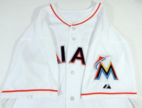 Miami Marlins Jimmy Paredes 25 Igra je koristila White Jersey Ext Spring Trening 99 - Igra korištena MLB dresova
