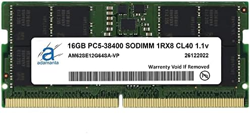 ADAMANTA 128GB DDR5 4800MHz PC5-38400 SODIMM 2RX8 CL40 1.1V prijenosna računala prijenosna računalna memorijska modul Nadogradnja