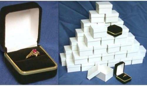 Poklon kutije za nakit od crnog baršuna 9 48
