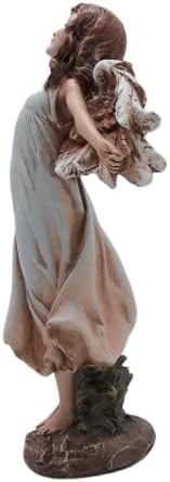 Wowser istezanje anđeoske figurice, jedinstveni vjerski dar, samostojeći dekor kuće, 10,25 inča