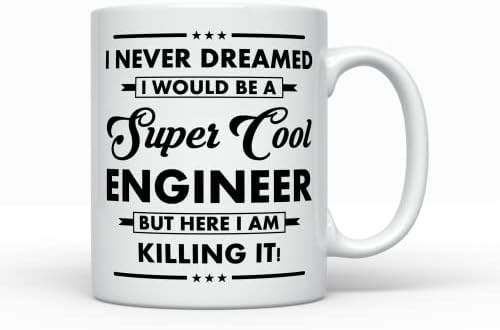 Cool inženjerska šalica za kavu, smiješni pokloni za najboljeg inženjera, za muškarce, za žene, matura na fakultetu, šalica