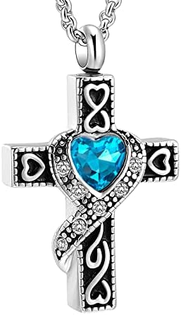 Dotuiarg Urn ogrlica Kremacija Kremacija Ogrlica za pepeo za pepeo prekrivačka ogrlica s umetnutim srcem