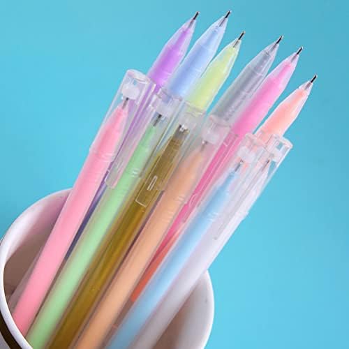 GadpiParty 12pcs gel olovke Postavite finu točku obojene olovke gel tinte koluta olovke glatko pisanje za časopis za bilježnice