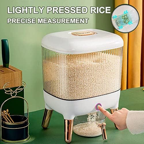 Dozator riže, dozator žitarica, pozlaćena kanta za rižu velikog kapaciteta, spremnik za skladištenje riže jednim dodirom,