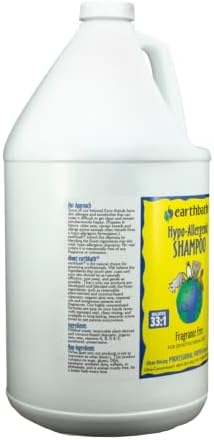 Hipoalergenski šampon za pse – šampon za osjetljivu kožu i alergičare, Proizvedeno u SAD-u-bez mirisa, 128 oz