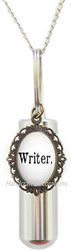 HandcraftDecorations pisci Kremation Urn ogrlica, nakit riječi, poklon za nju, dar za pisanje pisanja citata, poklon za pisanje