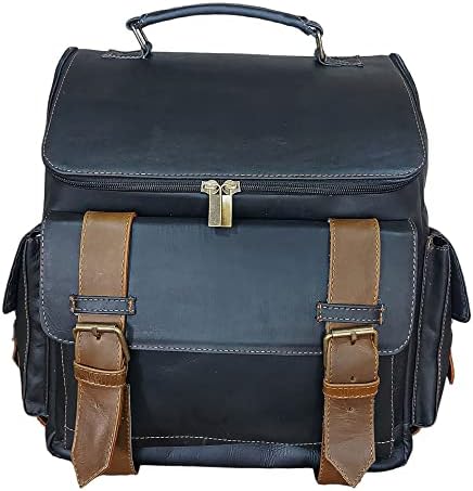 Genuie koža puna zrna kožna ruksaka za muškarce - 15 -inčni torba za laptop - Vintage Travels Ruksak - casual dnevni pak