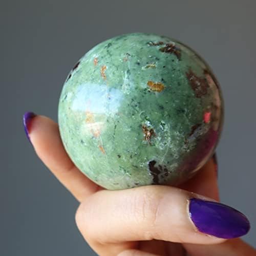 Satenski kristali zelena opalna sfera kristalna kugla 2,0-2,25 inča