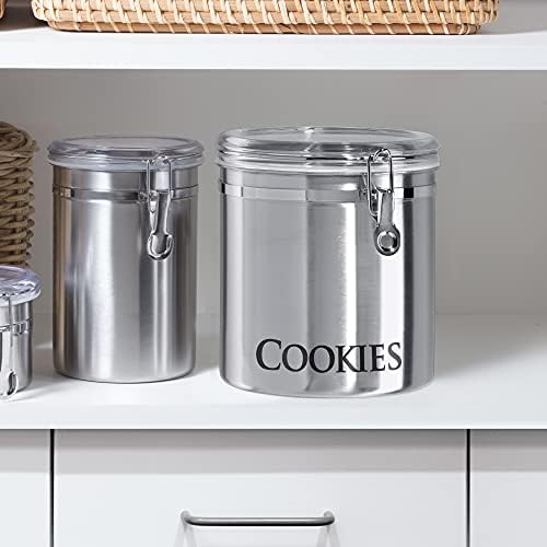 8 spremnik za kolačiće od nehrđajućeg čelika-nepropusni spremnik za skladištenje hrane savršen za kuhinju i ostavu za spremanje