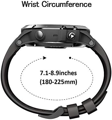 Ancool kompatibilan s Garmin Fenix ​​5x Plus pojasom 26 mm Easy Fit Silicone Watch remen za narukvice Zamjena za Fenix ​​7x/Fenix