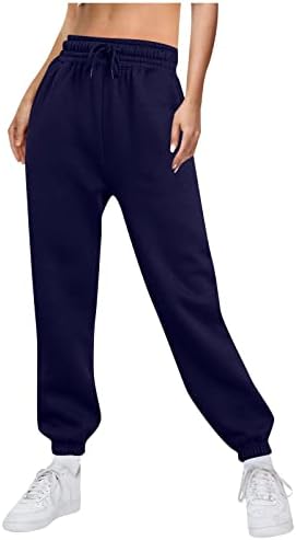 HUANGD ženske hlače povremeni modni sportski džep za crtanje u boji casual trenerke hlače hlače casual