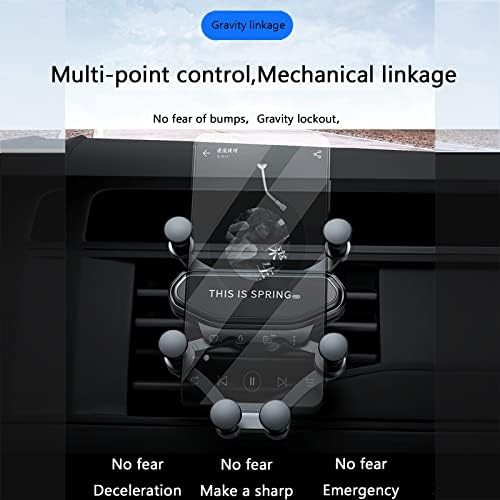 Broxiongdi šest bodova gravitacijski automobil držač telefona Air Vent Clip GPS Mount Stand za iPhone 14 Samsung Xiaomi držač