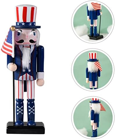 Aboofan igračke lutke američka zastava Nutcracker božićni oraščić Figurica 25 cm tradicionalna lutačka vojnika Drvena američka