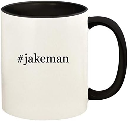 Knick Knack Pokloni Jakeman - 11oz hashtag keramička ručka u boji i šalica krigle kave, crna