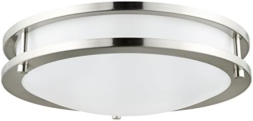 SUNLITE LFX/DCO16/BN/24W/E/D/D/D/30K 3000K LED 24W Ukrasni četkani stropni stropni učvršćenja, 16 , Toplo bijelo