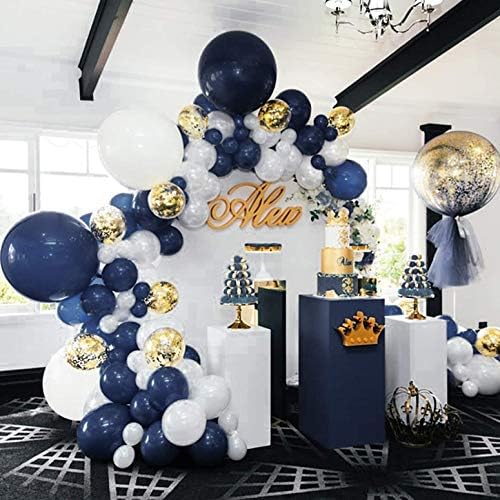Styirl Navy Blue Balloons Garland Kit - 100 PCS 5/10/12/18 inča zabava Latex Balloni kao rođendanski baloni/Baloni diplomiranja/spol