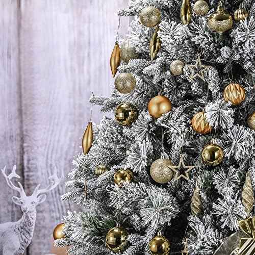 Heinstian 40CT božićni kuglični ukrasi mješavine višestruke veličine i podudaraju ukrase za ukrašavanje božićnog drvca za
