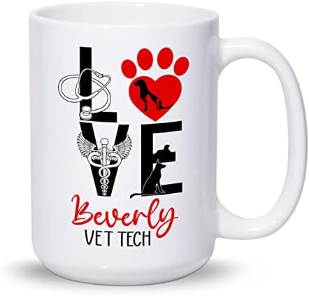 Personalizirani poklon za novog veterinara, šalica za kavu za budućeg veterinara, šalica s prilagođenim imenom veterinara,